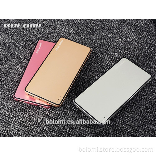 Aluminum alloy external battery power bank with 8000mah
